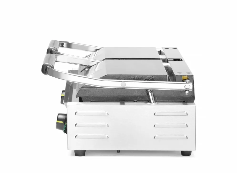 HENDI Doppel-Kontaktgrill links gerillt rechts Glatt, Breite 570mm