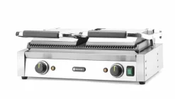HENDI Dopp-Kontaktgrill oben/unten gerillt, Breite 570mm