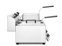 HENDI Friteuse Profi Line 2x8 L mit Ablasshahn 2x3,5kW
