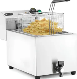 HENDI Fritteuse mit Ablasshahn 10L, 400V 6,6kW