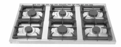 HENDI Gasherd 6 Brenner mit offenem Unterbau, 28,5kW