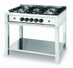 HENDI Gasherd 5 Brenner, offenes Untergestell, 14.3 kW