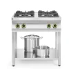 HENDI Gasherd Kitchen Line 4-flammig 19 kW Edelstahl, offener Unterbau