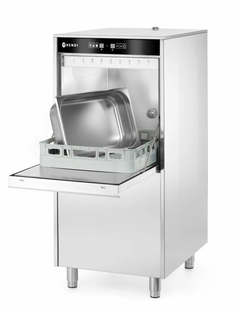 HENDI Geschirrspülmaschine für Tabletts, Töpfe, Korb 50x60cm, Dosierpumpen, Ablaufpumpe, 400V