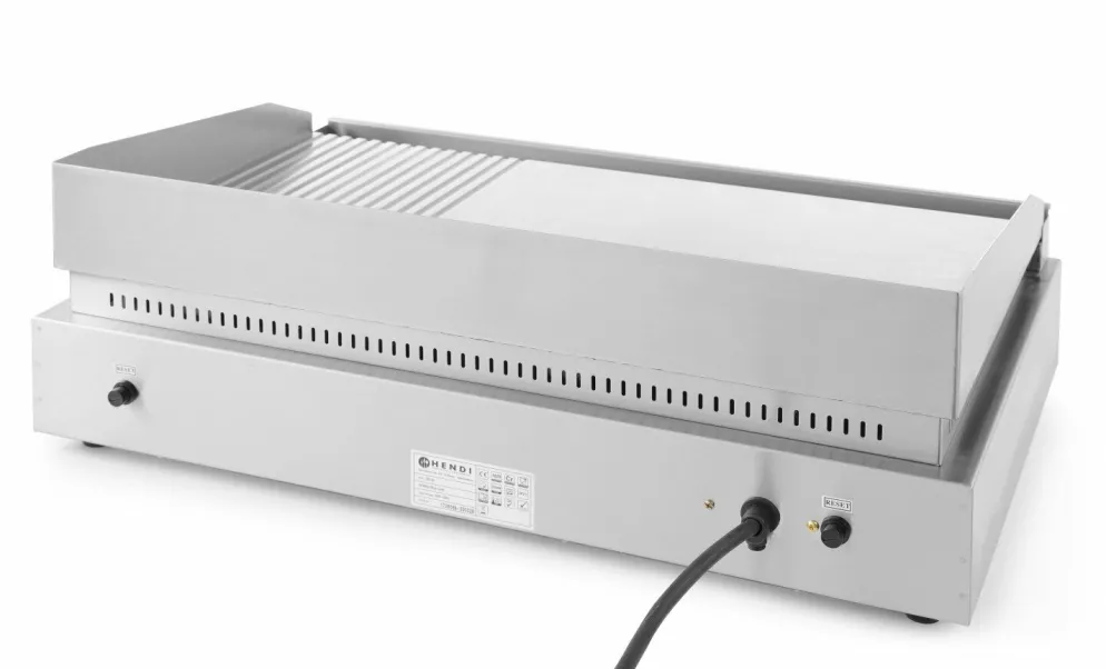HENDI Grillplatte Profi Line 2/3 Glatt 1/3 Gerillt, 3500W