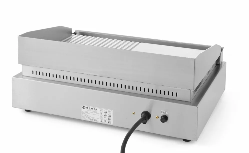 HENDI Grillplatte Profi Line 1/2glatt 1/2gerillt, 2400W