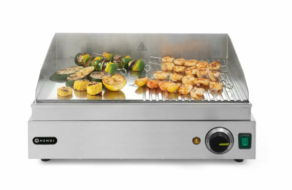 HENDI Grillplatte Profi Line 1/2glatt 1/2gerillt, 2400W