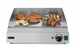 HENDI Grillplatte Profi Line gerillt, 550x420x240mm, 2400W