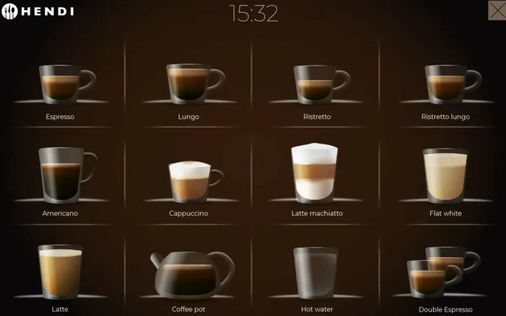 HENDI Kaffeevollautomat für 80 bis 100 Tassen, 6 L Wassertank, Touchscreen