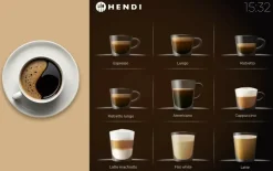 HENDI Kaffeevollautomat für 80 bis 100 Tassen, 6 L Wassertank, Touchscreen