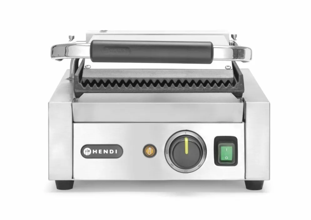 HENDI Kontaktgrill Grillfläche oben/unten gerillt, Breite 310mm