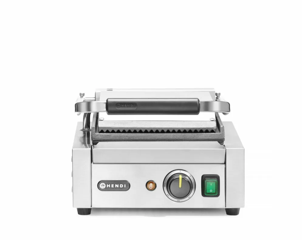HENDI Kontaktgrill oben gerillt/unten glatt, Breite 310mm
