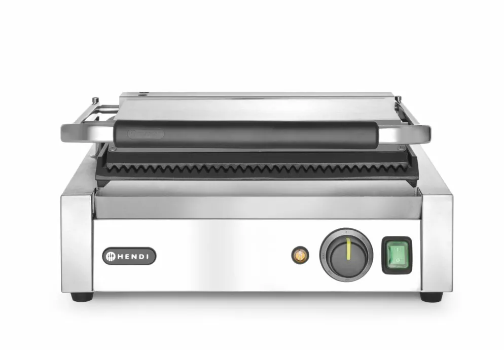 HENDI Kontaktgrill Panini oben/unten gerillt, Breite 430mm