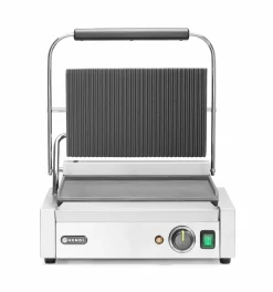 HENDI Kontaktgrill Panini oben gerillt, unten glatt, Breite 430mm