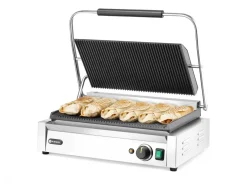 HENDI Kontakt-Grill Panini XL gerillt, 548x415x210mm