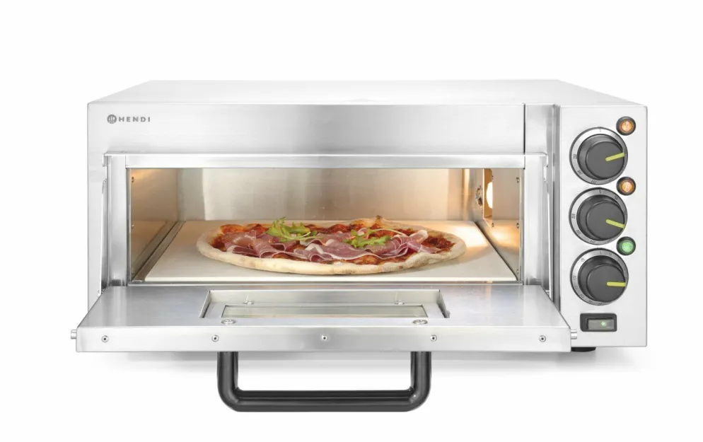 HENDI Pizzaofen kompakt mit Timer, Backkammer 415×400mm