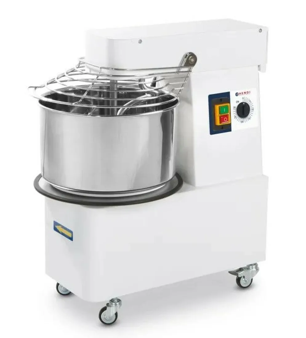 HENDI Teigmaschine Spiralmixer 10 L mit festem Kopf und Schüssel, Timer