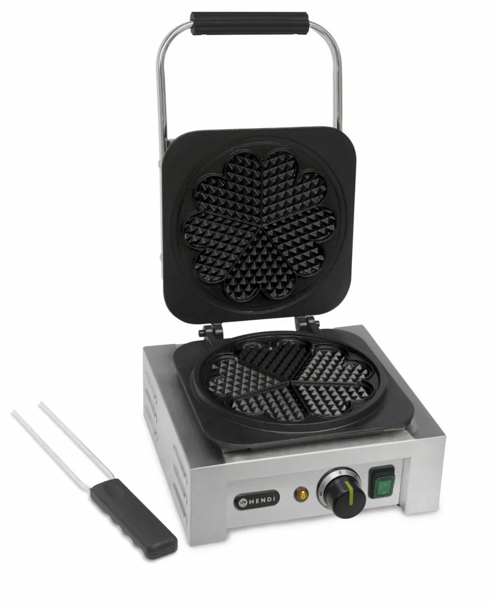 HENDI Waffeleisen Herz, 5 verbundene Herzen