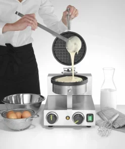 HENDI Waffeleisen rund ø 190 mm, bis zu 20 Waffeln/ Std.