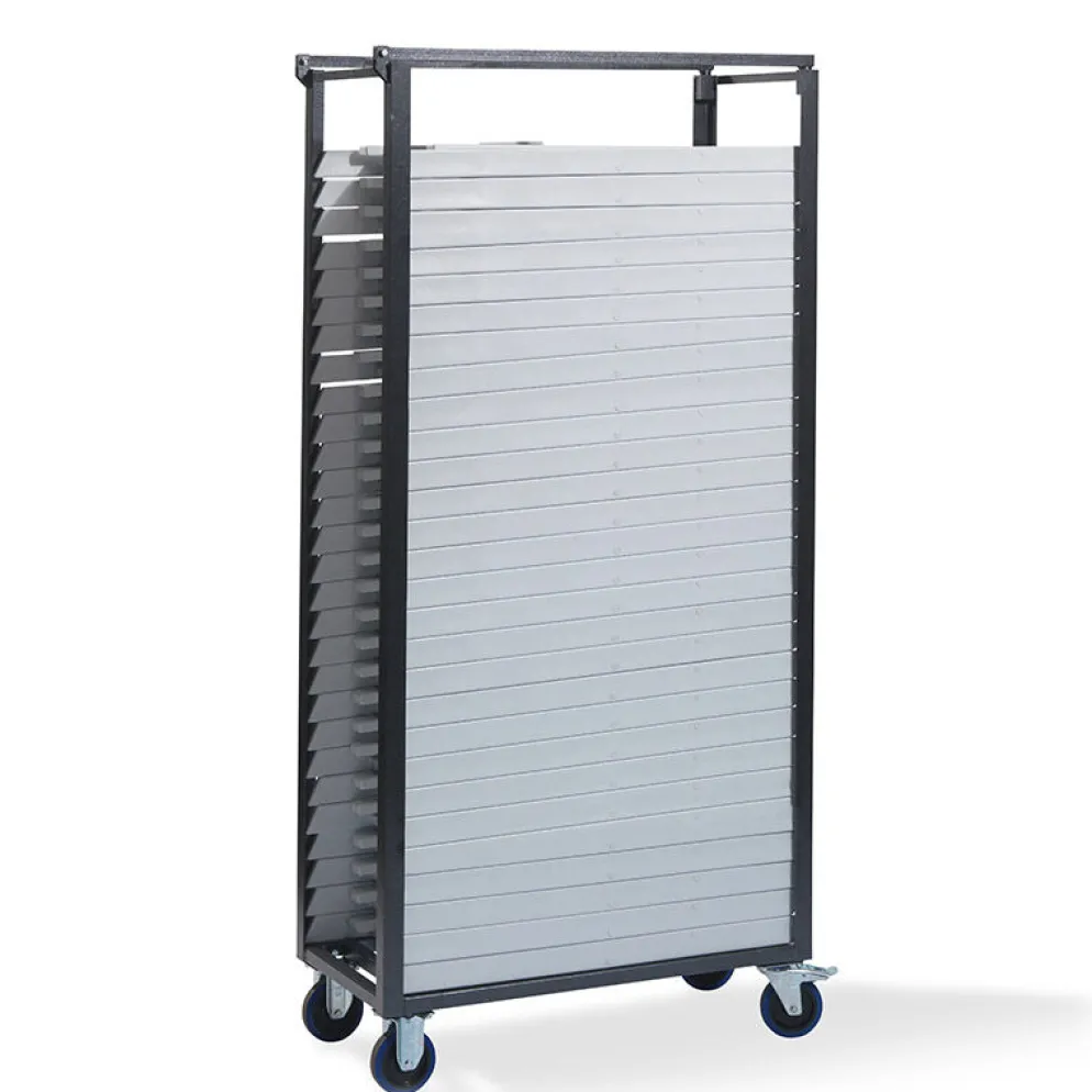 Hochzeitsstuhl Transportwagen für 30 Stühle, Hammerschlag, 93x47x195cm