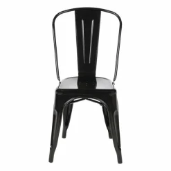 HOLLI-ST-BL20 Bistro Stuhl aus Stahl schwarz