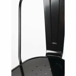 HOLLI-ST-BL20 Bistro Stuhl aus Stahl schwarz