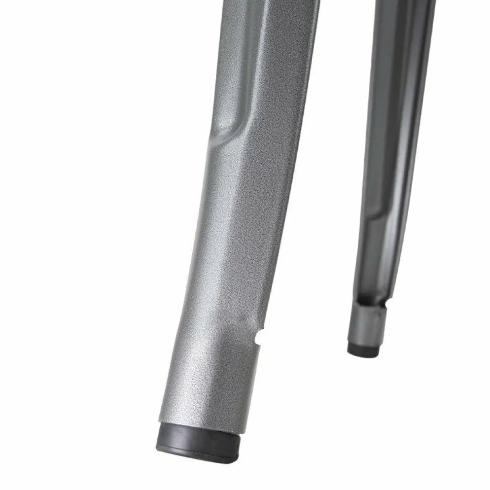 HOLLI ST-G Bistro Bartisch mit Holzplatte grau