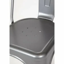 HOLLI-ST-G20 Bistro Stuhl aus Stahl grau
