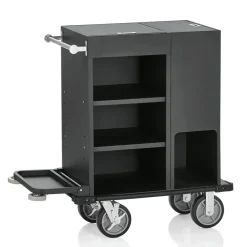 Hotel Zimmerservicewagen HEIDI, schwarz 93x50,5x117cm