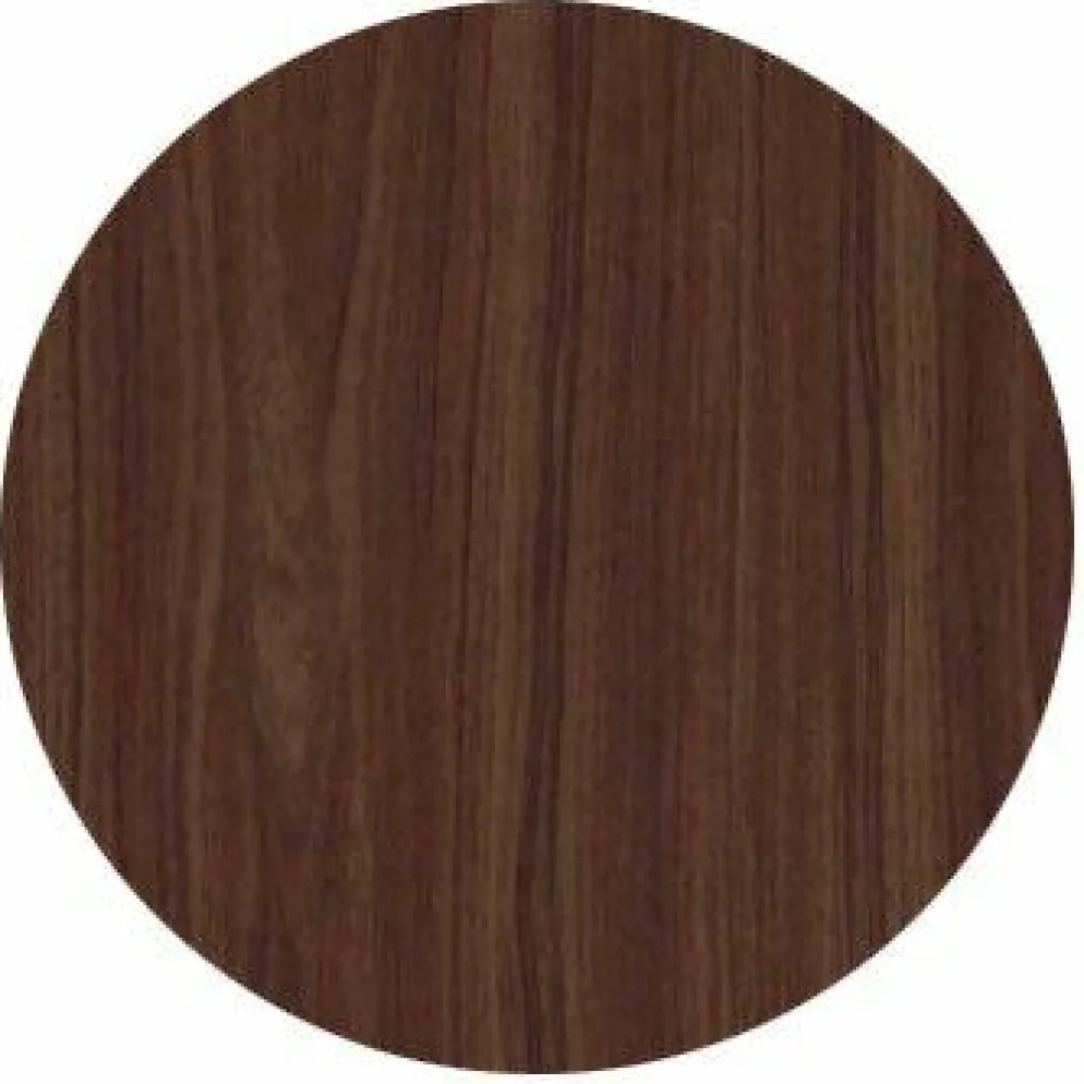 HPL-Premium Runde Tischplatte Nussbaum Standard, ø 80 cm, Stärke: 2,2 cm