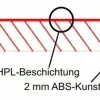 HPL-Premium Runde Tischplatte Kirsche Edel, ø 70 cm, Stärke: 2,2 cm