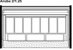IGLOO Eistheke Eisvitrine Aruba 2/1.25 für 10 Behälter, Breite 1385 mm