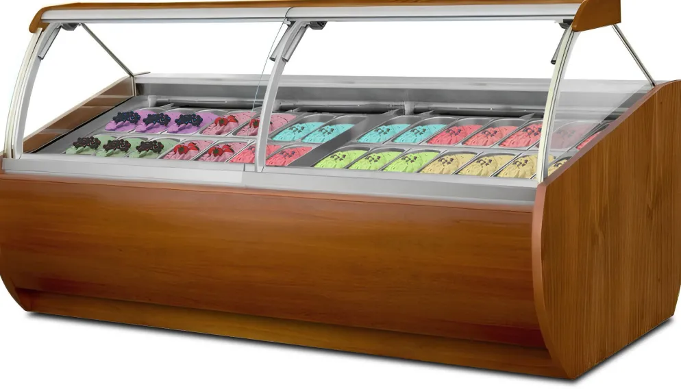 IGLOO Eistheke Eisvitrine Aruba 2.5 für 28 Behälter, Breite 2635mm