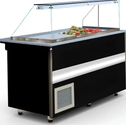 IGLOO Gastroline 1.0 Kühltheke Kühlvitrine, Länge 1000 mm Schwarz