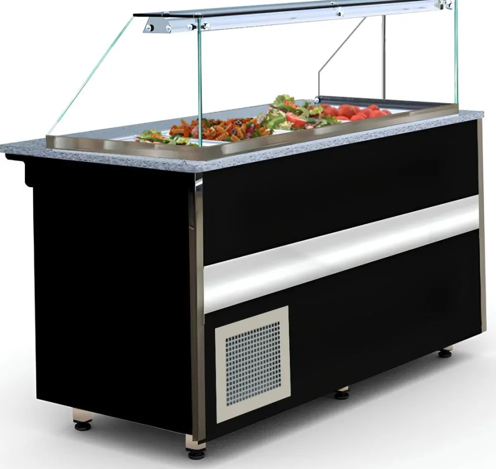 IGLOO Gastroline 1.5 Kühltheke Salattheke, Länge 1500mm, Schwarz