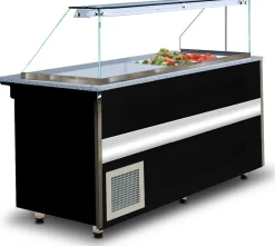 IGLOO Gastroline 2.5 Kühltheke Salattheke, Länge 2500 mm, Schwarz