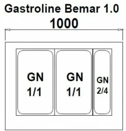 IGLOO Gastroline 1.0 Premium ML06 Bainmarie, Länge 1000mm