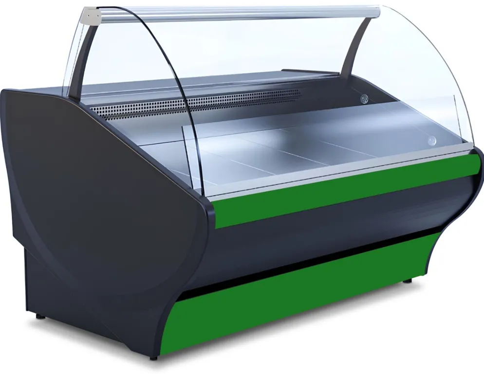 IGLOO Kühltheke Basia Neo 1.56S schwarz/grün, B 1650mm, Stille Kühlung