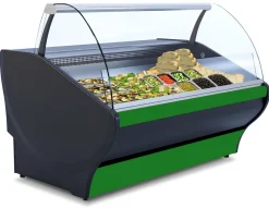 IGLOO Kühltheke Basia Neo 1.56S schwarz/grün, B 1650mm, Stille Kühlung