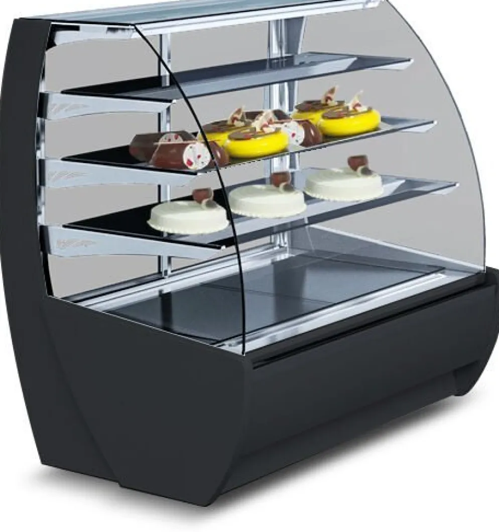 IGLOO Kuchentheke Konditoreitheke KAMELEO 1.3 Dark, Umluft, Breite 1405mm