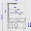 IGLOO Kuchentheke Kuchenvitrine GASTROLINE CUBE 0.9W ML08, Breite 910mm