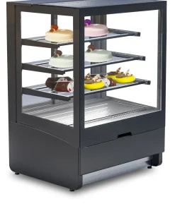 IGLOO Kuchentheke Kuchenvitrine INNOVA schwarz, 3 Regale, Breite 1000mm