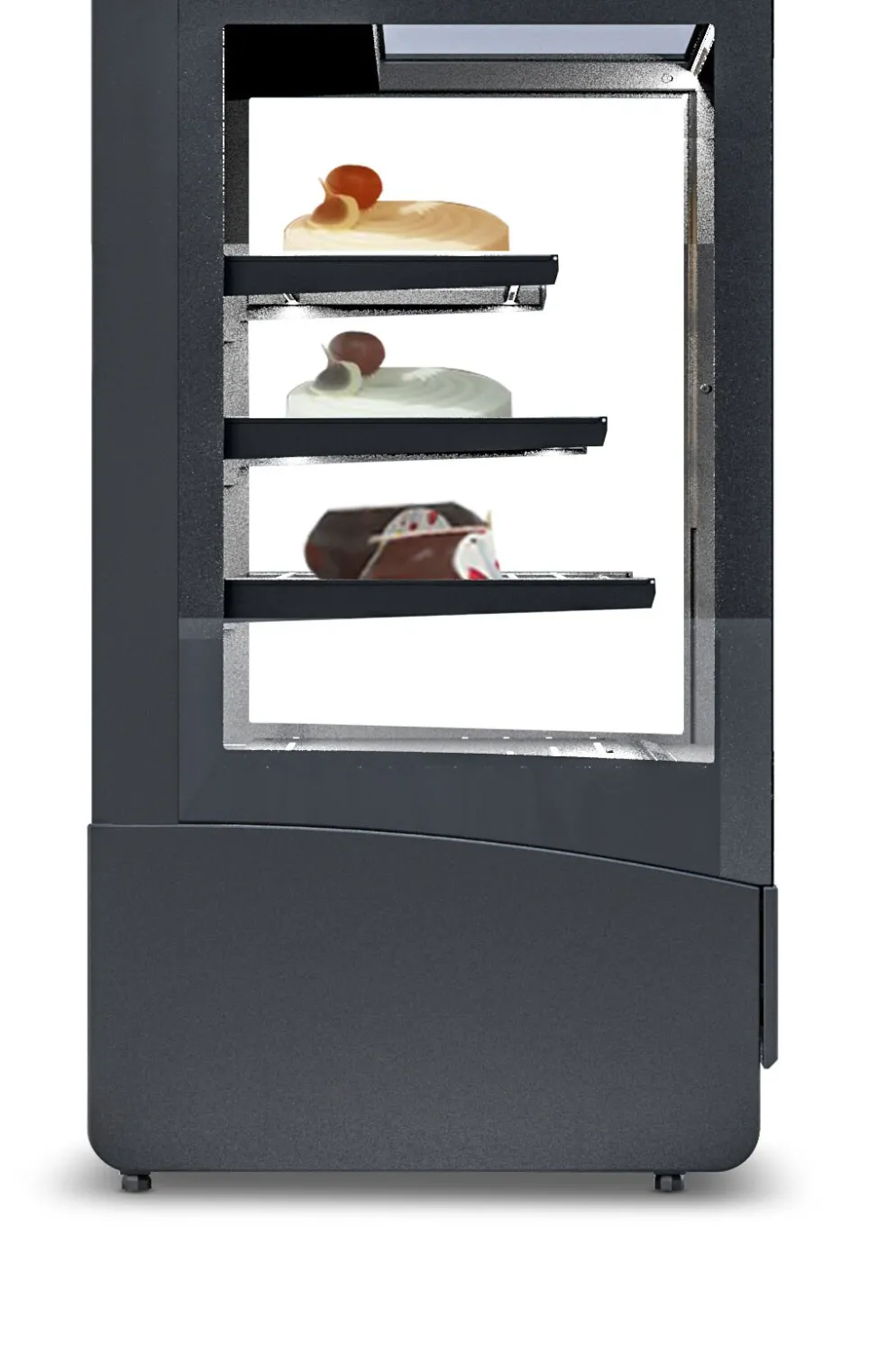 IGLOO Kuchentheke Kuchenvitrine INNOVA schwarz, 3 Regale, Breite 1000mm