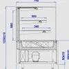 IGLOO Kuchentheke Kuchenvitrine GASTROLINE CUBE 0.6W Schwarz, 610x835x1250 mm