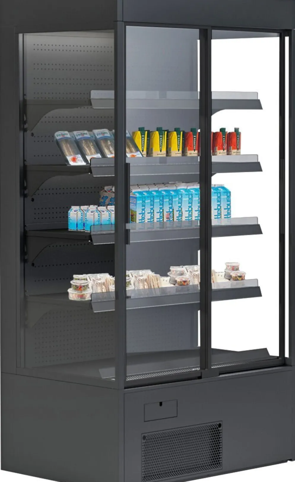 IGLOO Wandkühlregal Variant 107 Black Line mit Glasschiebetüren 0,61 kW, 1070 mm