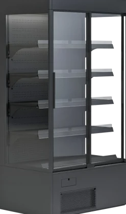 IGLOO Wandkühlregal Variant 167 Black Line mit Glasschiebetüren 1,14 kW, 1670 mm
