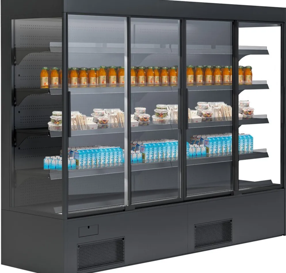 IGLOO Wandkühlregal Variant 257 Black Line mit Glasschiebetüren 1,50 kW, 2570 mm