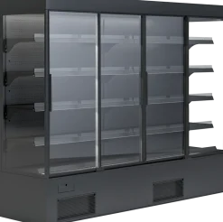 IGLOO Wandkühlregal Variant 257 Black Line mit Glasschiebetüren 1,50 kW, 2570 mm