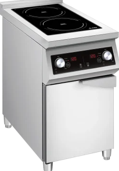 Induktionsherd 2 Kochzonen à 5 kW mit Flügeltür
