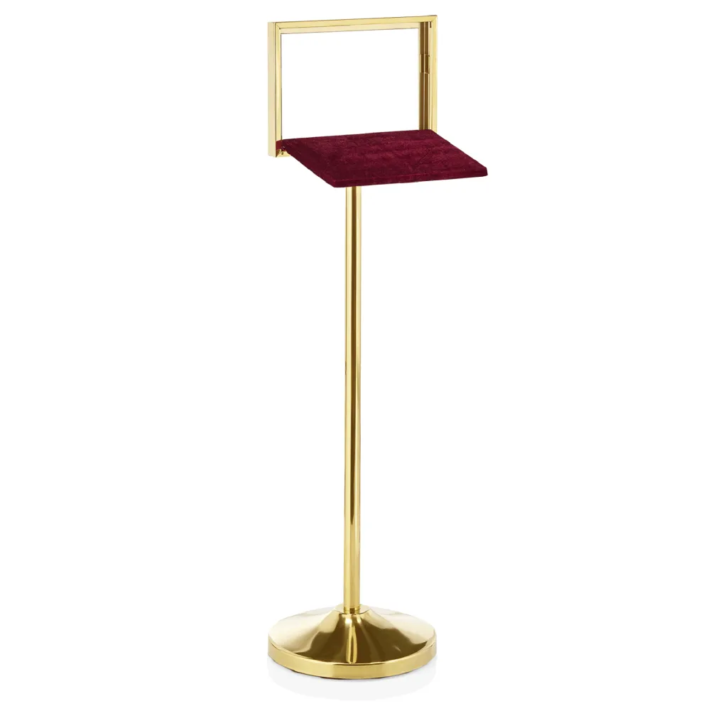 Info Ständer 120 cm hoch, DIN A4 Format quer goldfarben